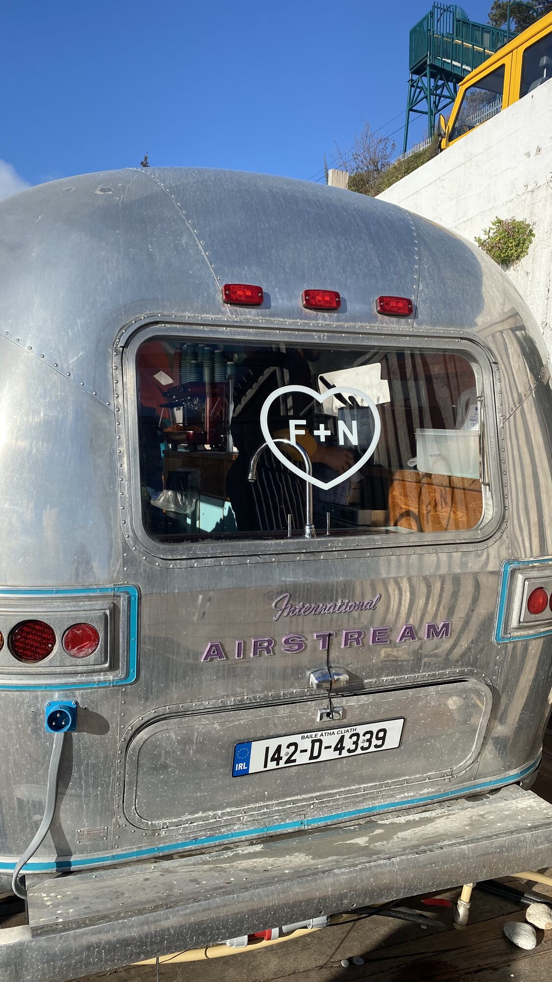 Heart mark applied to the Airstream window.
