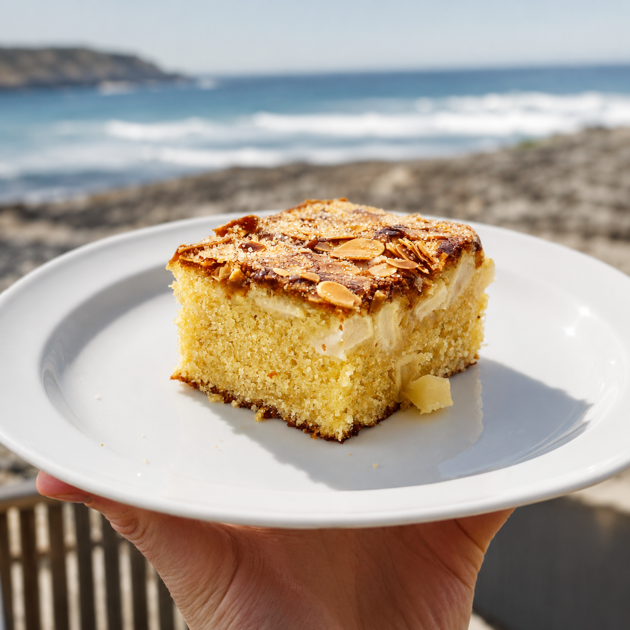 Cake on a plate.