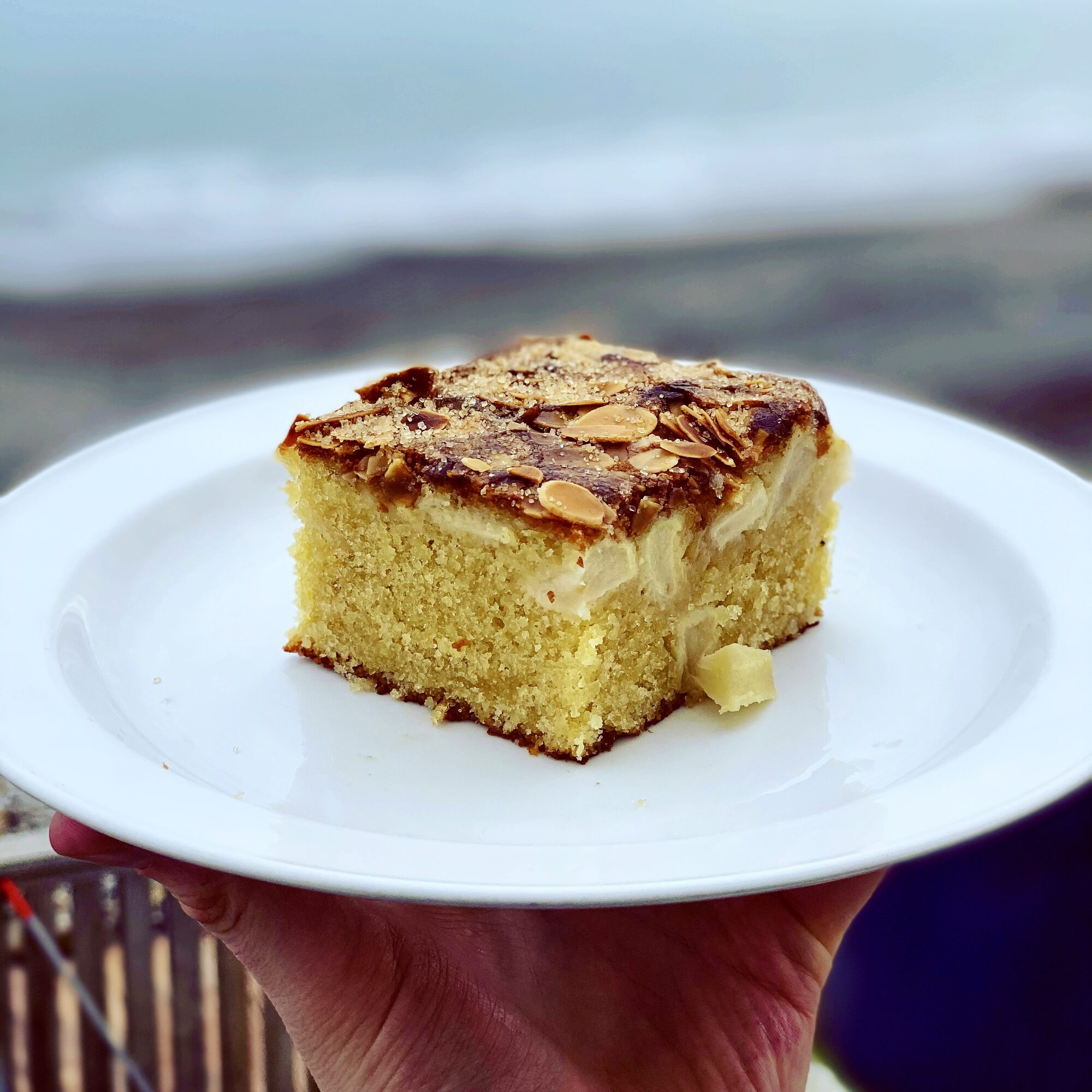 Cake on a plate.