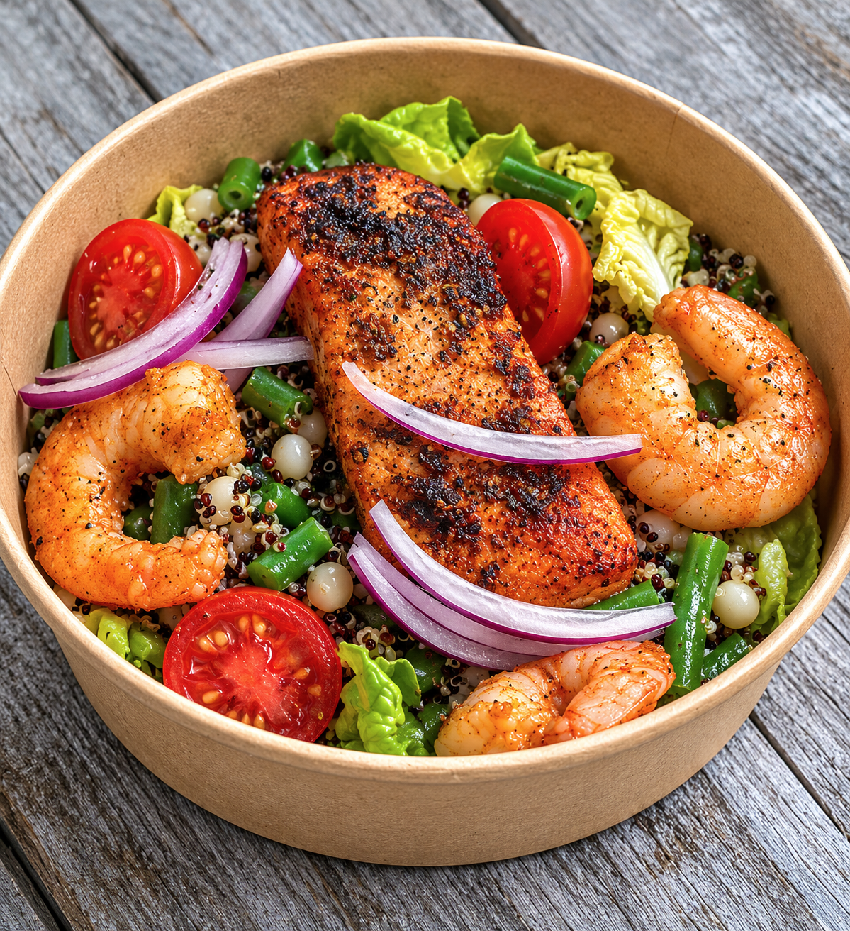 Salad bowl from the menu.