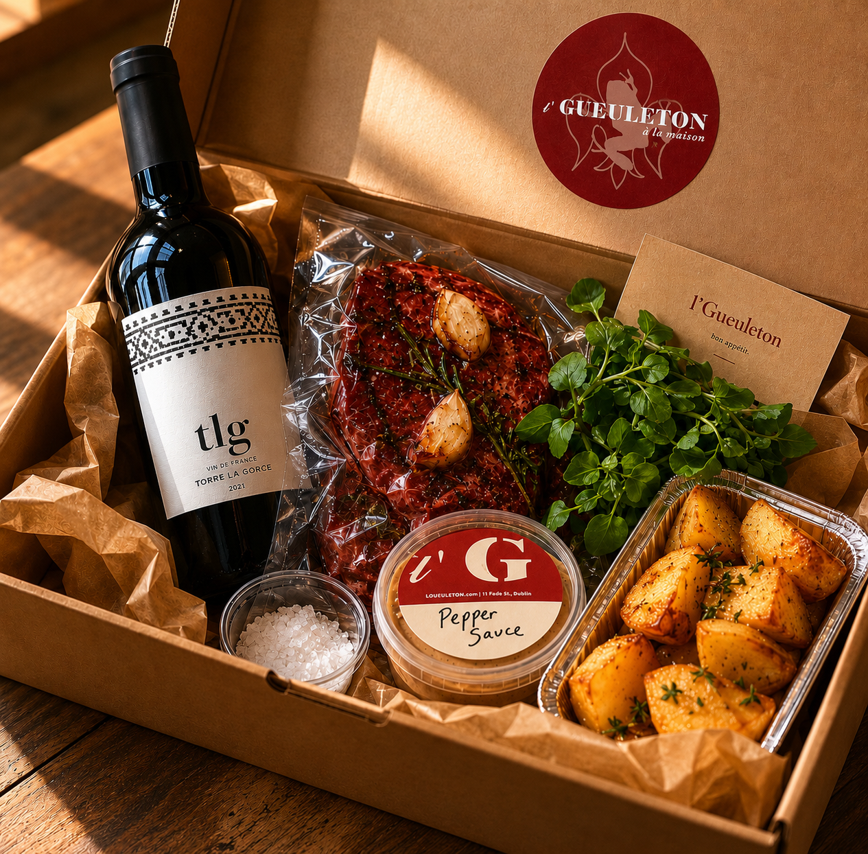 l'Gueuleton à la Maison cook-at-home delivery box.