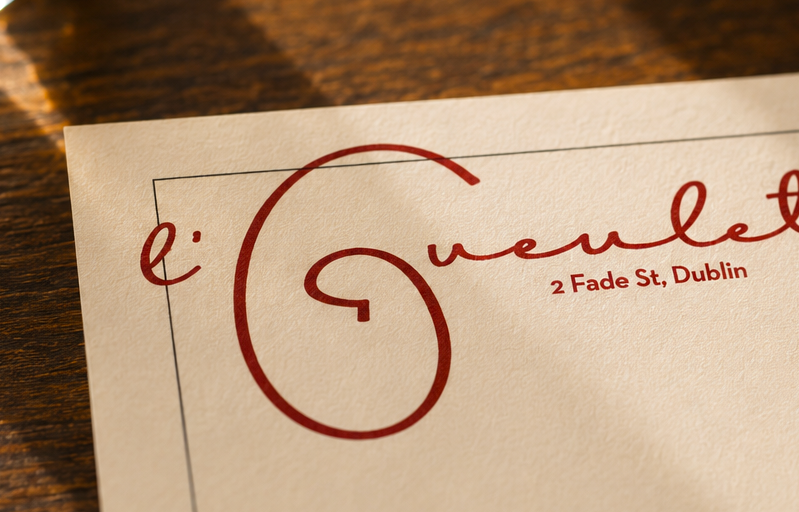 L'Gueuleton summer 2021 printed menu.