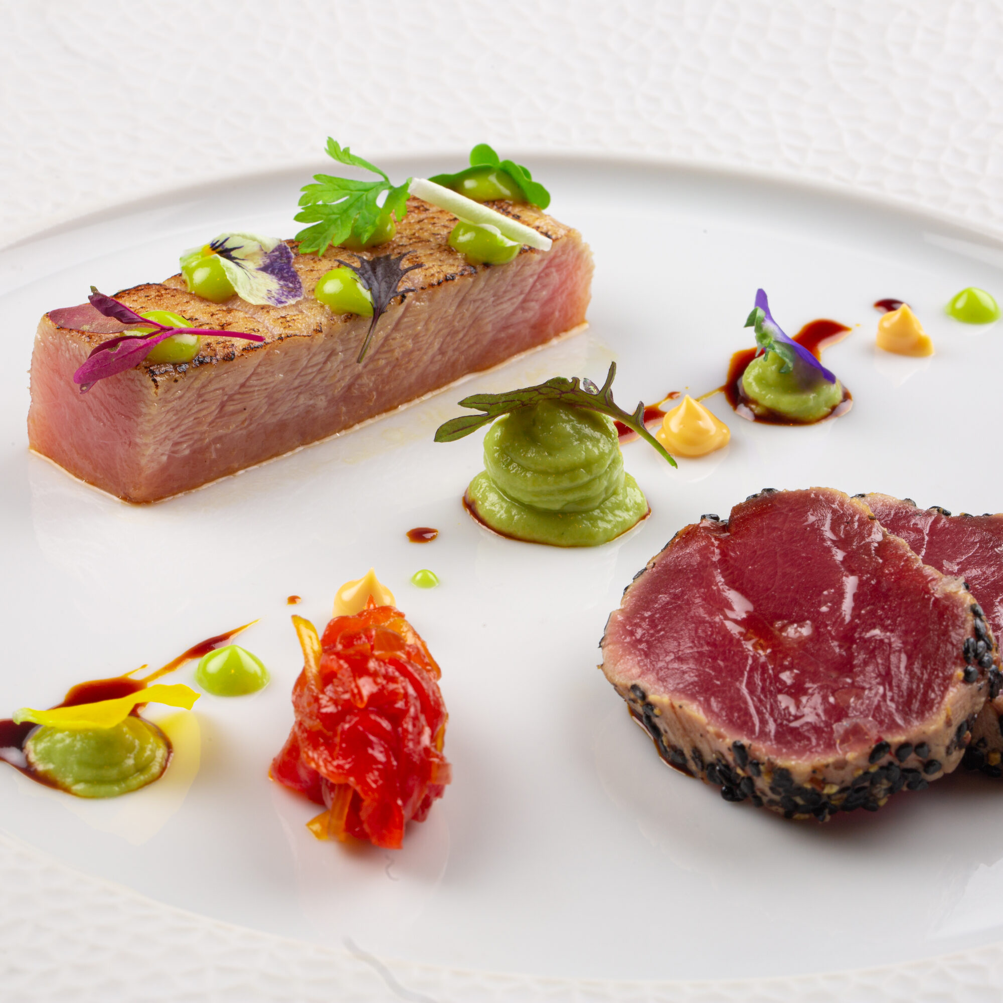 A tuna dish from the new fine-dining menu.